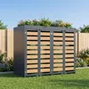 COSTWAY Mülltonnenbox für 2er bis 240L, Metall Produktbild-Vorschau 9