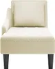 vidaXL Chaiselongue mit Kissen und Rechter Armlehne Creme Produktbild-Vorschau 3