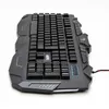 A black gaming keyboard is shown from a diagonal angle against a white background. Produktbild-Vorschau