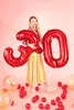 Palloncino in foil Numero 7 rosso, 86 cm Anteprima dell’immagine prodotto 7