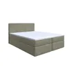 A studio shot of a bed with a headboard and mattress. Produktbild-Vorschau