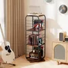 COSTWAY Libreria a 4 ripiani, scaffale da 360° con Anteprima dell’immagine prodotto 8