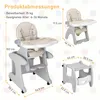 OYAJIA Kinderstuhl 3 in 1 Babystuhl Kinderstuhl Stuhl mit Produktbild-Vorschau 2