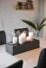 VIVANNO Windlicht Fiberglas CANDELITO Rechteckig, Anthrazit Produktbild-Vorschau 3