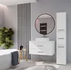 NEL 80 Badkamerkast met wastafel, WIT, hangend, 2 lades, 80 Productafbeelding-voorbeeld 2