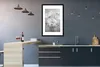 MuchoWow® Gerahmtes Poster Stilleben - Blumen - Schwarz und Produktbild-Vorschau 5