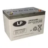 A deep cycle gel battery is shown from a diagonal angle against a white background. Voir les images du produit