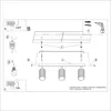 Plafonnier KARBON 3L sauge 3xGU10  10W aluminium Voir les images du produit 10