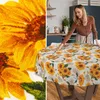 Tischdecke Landhaus Sonnenblumen Orange Rund 100cm Produktbild-Vorschau 6