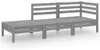 vidaXL 3-tlg. Garten-Lounge-Set Grau Massivholz Kiefer Produktbild-Vorschau 1