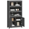 vidaXL Highboard Grau 80x35x154 cm Massivholz Kiefer Produktbild-Vorschau 3