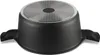 The bottom of a black pot with two handles is shown against a white background. Produktbild-Vorschau