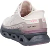 A rear view of a beige Skechers slip-on shoe with a gray sole. Produktbild-Vorschau