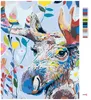 Zuty - Malen nach Zahlen - BLUMIGER ELCH, 40x50 cm, ohne Produktbild-Vorschau 3