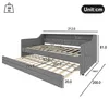 Schlafsofa 90x200 Grau – LED-Beleuchtung, USB, ausziehbares Produktbild-Vorschau 7