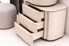 Toeletta di design beige con specchio e sgabello in stile Anteprima dell’immagine prodotto 4