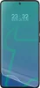 A smartphone screen displaying the time and date, with a subtle graphic overlay. Produktbild-Vorschau