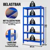 MONZANA® 2X Schwerlastregal 180x90x40cm blau 1750kg 10 Produktbild-Vorschau 2