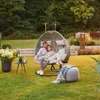 HOME DELUXE - Polyrattan Hängesessel TWIN Grau - 145x74x126 Produktbild-Vorschau 3