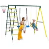 Outsunny Kinderschaukel-Set, 4 in 1 Schaukelgerüst Produktbild-Vorschau 1