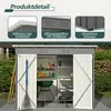 8x4 FT Metall Gerätehaus Gartenhaus Inkl. Metallfundament Produktbild-Vorschau 8