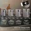 Devillo® Kofferset 4tlg. S-M-L-XL, Silber - Trolley Koffer Náhľad obrázku produktu 6