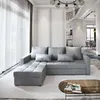 A modern living room with a grey sectional sofa and a coffee table. Produktbild-Vorschau