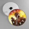 Wanduhr - Rund - Glasuhr - Buddha Stein Sonnenuntergang - Produktbild-Vorschau 2