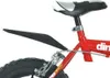 A close-up of the rear of a red bicycle, showing the seat, fender, and tire. Náhľad obrázku produktu