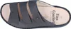 A single dark grey sandal shown from a side view on a white background. Produktbild-Vorschau