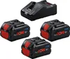 A set of Bosch ProCORE 18V batteries and a charger are displayed against a white background. Produktbild-Vorschau