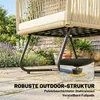 Outsunny Rattan Bistroset 3 teiligesGartenmöbel-Set mit 2 Produktbild-Vorschau 6