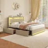 Łóżko podwójne INONEFT, 140 x 200 cm, z 4 szufladami, Podgląd zdjęcia produktu 5