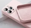 A close-up view of the back of a pink iPhone case, showing the camera cutout and the interior lining. Produktbild-Vorschau