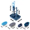 A product image showing a dish brush set with various attachments and dimensions labeled. Anteprima dell’immagine prodotto