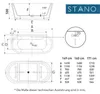 Freistehende Badewanne FINDLAY Anti-Slide 149 cm Produktbild-Vorschau 7