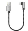 deleyCON 0,15m USB A zu USB C Kabel - USB-C Stecker 90° Produktbild-Vorschau 3