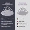 Laavir Baby-Spielmatte mit Spielbogen - Runde Babygym Grau Produktbild-Vorschau 2