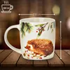Herbst Tassen 4er Set Fuchs & Igel, 350 ml Kaffeetasse aus Produktbild-Vorschau 2