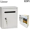 Poštovní schránka EDM Linear 26 x 20 x 7,5 cm ocelová bílá Náhled obrázku produktu 2