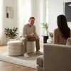 Panca Relaxdays, tessuto peluche, vano portaoggetti, Anteprima dell’immagine prodotto 3
