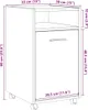 vidaXL Skriňa s kolieskami Artisan dub 33x38x60 cm materiál Náhľad obrázku produktu 8