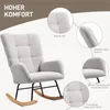 Fotel bujany HOMCOM, fotel bujany z podłokietnikami, wygląd Podgląd zdjęcia produktu 8