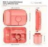 Amathley Bento Box Kinder Lunchbox Brotdose mit Fächern und Produktbild-Vorschau 2
