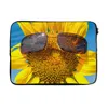 MuchoWow® Laptop Hülle 14 ZollSonnenblume mit Sonnenbrille Produktbild-Vorschau 1