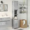 A bathroom scene with a tall cabinet, sink, mirror, and laundry basket. Anteprima dell’immagine prodotto