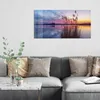 DEQORI Glasbild Echtglas 100x50 cm 'Abendstille am See' Produktbild-Vorschau 3