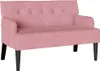 vidaXL Banc Chesterfield Rose 112 x 65,5 x 75 cm Velours Voir les images du produit 1