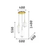 Ideal Lux Umile SP3 Lampe à suspendre ronde Voir les images du produit 6