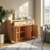 Kommode Kernbuche 127 cm Massivholz-Front 3-türig Sideboard Produktbild-Vorschau 7